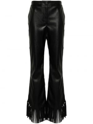 Čipkované plisované nohavice Twinset čierna
