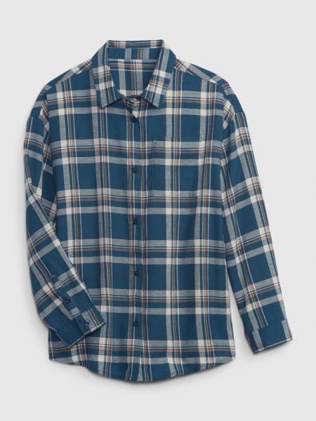 Flanelová košeľa Gap modrá