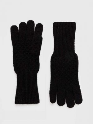 Шерстяные перчатки Armani Exchange черные