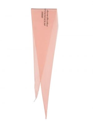 Копринен шал с принт Acne Studios розово