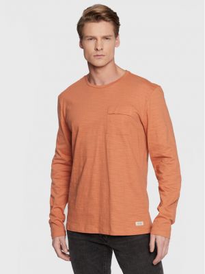 Μακρυμάνικη μπλούζα Blend πορτοκαλί
