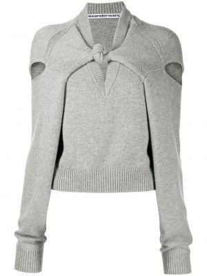Sweter wełniany Alexander Wang szary
