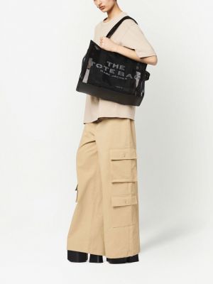Shopperka z siateczką Marc Jacobs czarna
