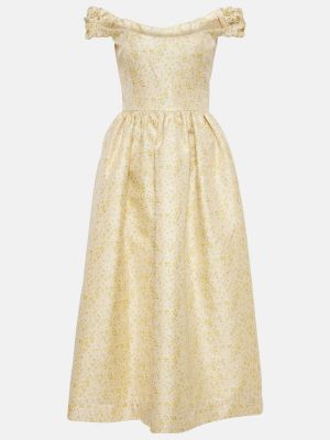 Μίντι φόρεμα με κέντημα Markarian κίτρινο