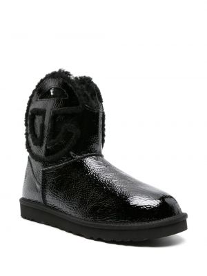 Kožené kotníkové boty Ugg černé