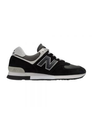 Sneakersy zamszowe z siateczką New Balance 576 czarne