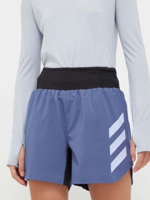 Панталон с висока талия с принт Adidas Terrex синьо