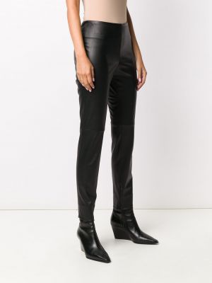 Kožené kalhoty Ralph Lauren Collection černé
