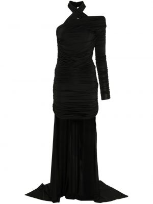 Asimetrična mini haljina s draperijom Giuseppe Di Morabito crna