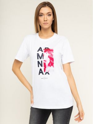 Slim fit tričko Armani Exchange bílé