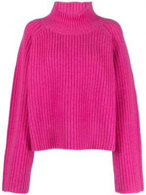 Вълнен пуловер Stand Studio розово