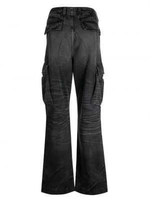 Bavlněné zvonové džíny Amiri černé