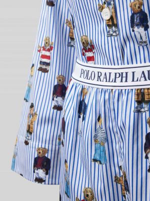 Piżama z nadrukiem Polo Ralph Lauren niebieska