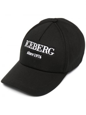 Brodert cap Iceberg svart