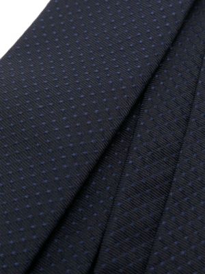 Taškuotas šilkinis kaklaraištis Tagliatore mėlyna
