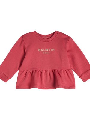 Bomuld hættetrøje for piger Balmain Kids rød