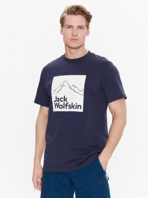 Marškinėliai Jack Wolfskin mėlyna