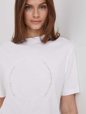 Bílé bavlněné tričko Calvin Klein