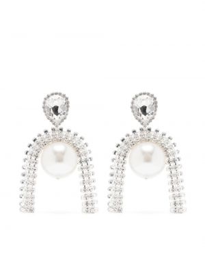 Boucles d'oreilles avec perles en cristal Magda Butrym argenté