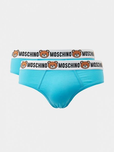 Трусы Moschino Underwear голубые