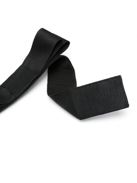 Satynowy krawat z kokardką Dolce And Gabbana czarny