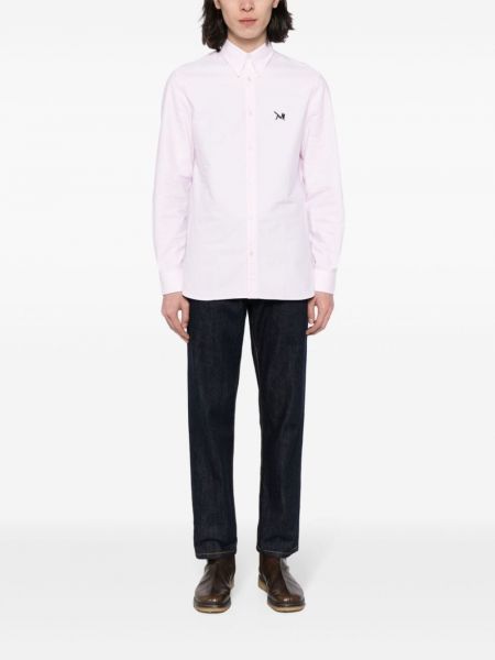 Chemise en coton avec applique Calvin Klein rose