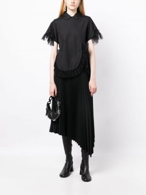 Tylová košile Noir Kei Ninomiya černá
