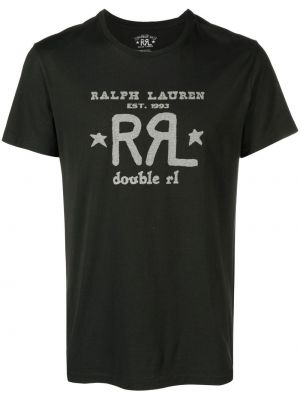 Kokvilnas t-krekls ar apdruku Ralph Lauren Rrl