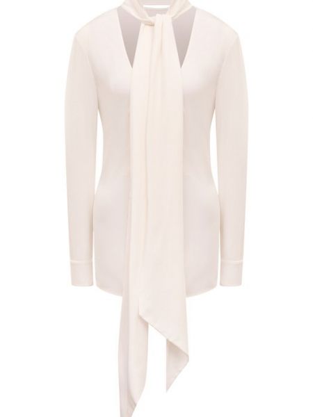 Шелковая блузка Helmut Lang белая
