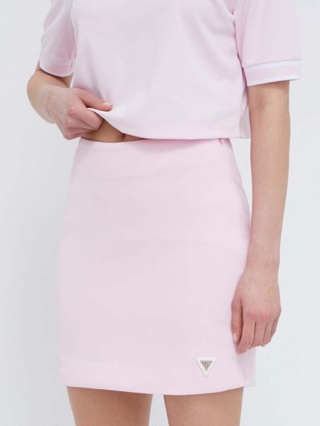 Mini suknja Guess ružičasta