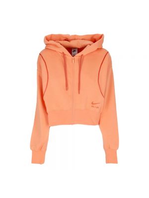 Fleece hoodie mit reißverschluss Nike orange