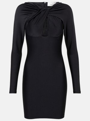 Mini vestido de tela jersey Coperni negro