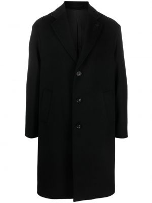 Vlněný kabát Lardini černý