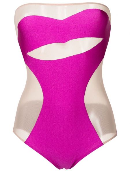 Prozirni kupaći kostim Adriana Degreas ružičasta
