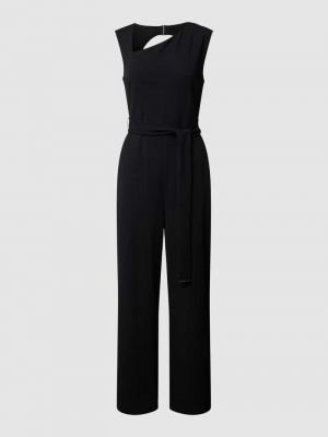 Kombinezon z krepy z otwartymi plecami Calvin Klein Womenswear czarny