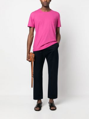 Jersey t-shirt aus baumwoll Massimo Alba pink