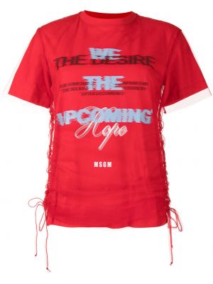 Camiseta con estampado Msgm rojo