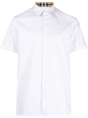 Βαμβακερό πουκάμισο Burberry λευκό