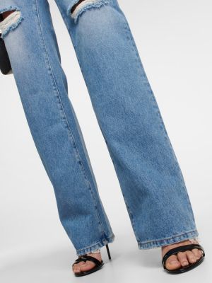 Voľné obnosené džínsy s vysokým pásom Dolce&gabbana modrá