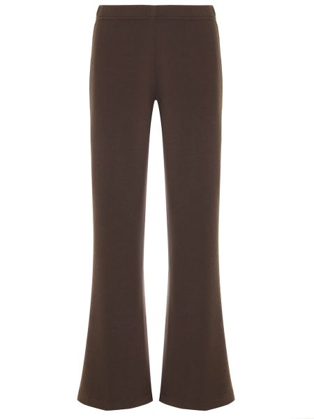 Шерстяные прямые брюки Gran Sasso коричневые