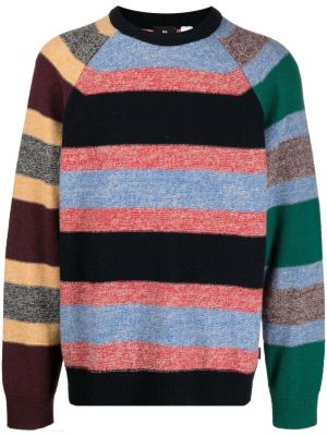 Svītrainas džemperis ar apdruku ar apaļu kakla izgriezumu Ps Paul Smith