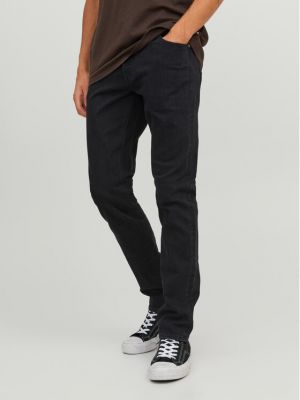 Slim fit priliehavé džínsy s rovným strihom Jack & Jones čierna
