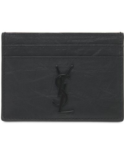 Kožená peněženka Saint Laurent černá