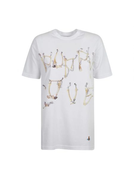 Koszulka bawełniana z nadrukiem Vivienne Westwood biała