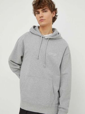 Pamučna hoodie s kapuljačom s melange uzorkom Levi's® siva