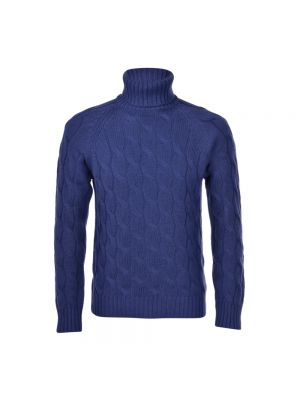 Sweter wełniany Paolo Fiorillo Capri niebieski