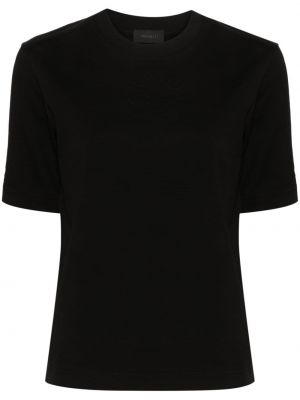 Kokvilnas t-krekls Moncler melns