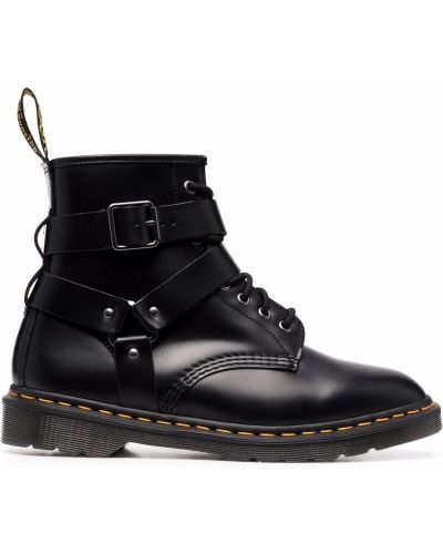 Høye flate støvler Dr. Martens svart