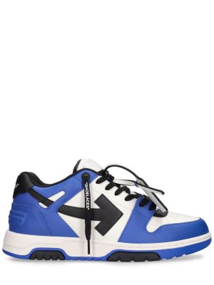 Δερμάτινα sneakers Off-white μπλε