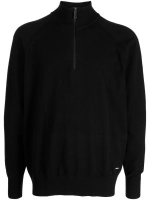 Пуловер с цип Calvin Klein черно